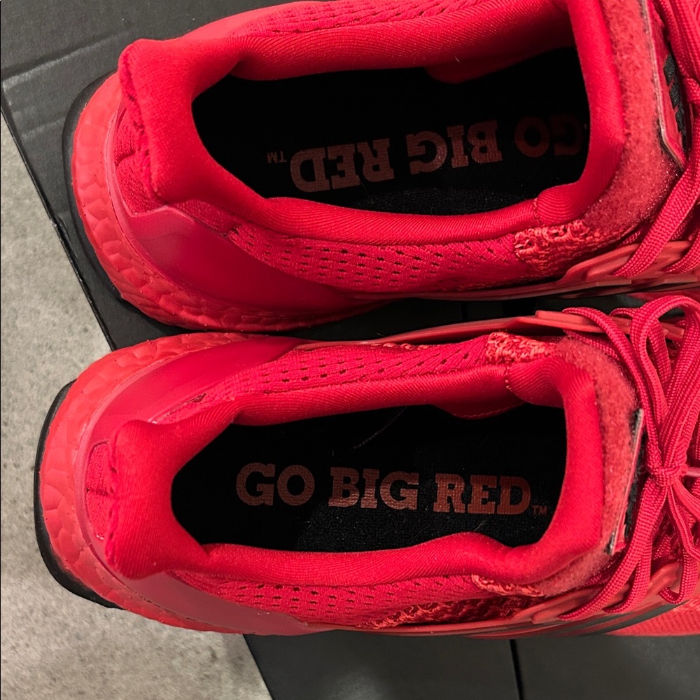 adidas ultraboost - red and white running shoes (Nebraska) - men’s size 9 - Picture 6 of 9